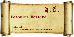Matheisz Bettina névjegykártya